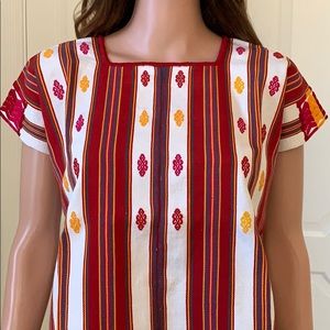 Handwoven Pantelho Mexican Blouse Tunic Bo…
